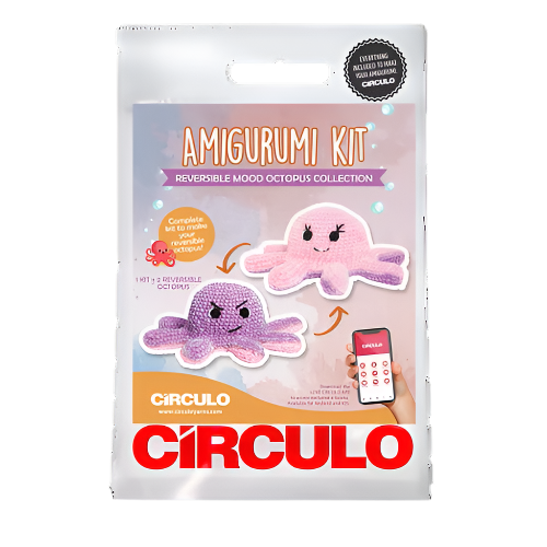 Octopus Amigurumi Kit - Color: 03 Pink/Lavender by Circulo