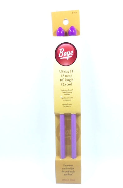 Boye Single Point Plastic Knitting Needles