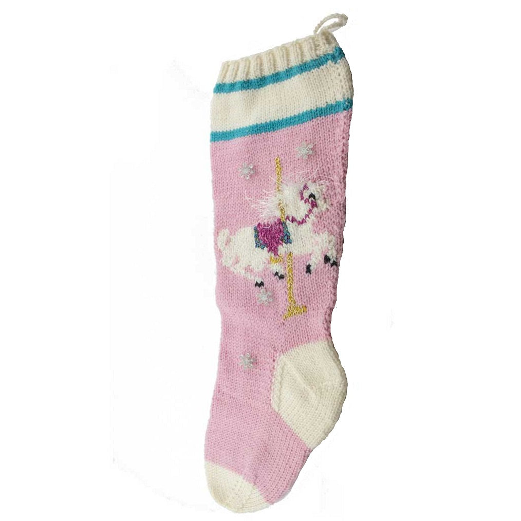 Carousel Horse Christmas Stocking Kit - Pink - # 7032-K