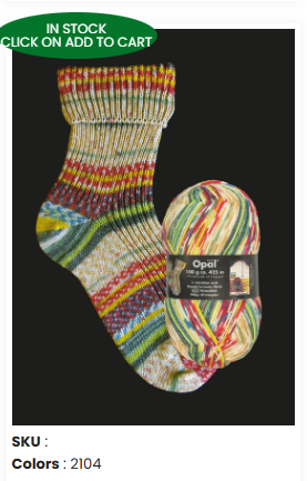 Opal Sock Yarn by Diamond - Self Striping Multi Color