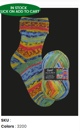 Opal Sock Yarn by Diamond - Self Striping Multi Color