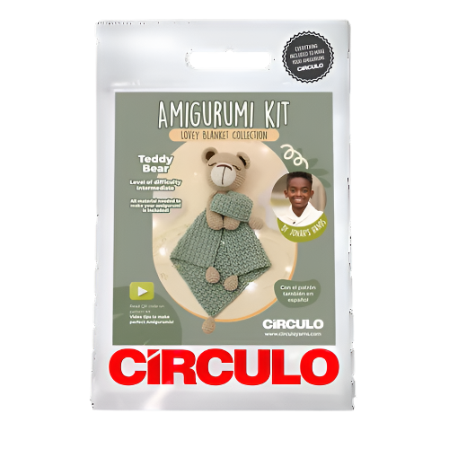 Teddy Bear Lovey Amigurumi Blanket Kit - Color 4