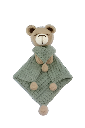 Teddy Bear Lovey Amigurumi Blanket Kit - Color 4