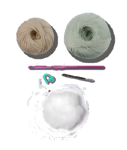 Teddy Bear Lovey Amigurumi Blanket Kit - Color 4