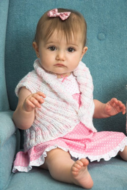 Baby Shrug Pattern #2636 by Plymouth Yarn