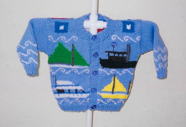 Ann Norling Kid's Boat Sweater Pattern #45
