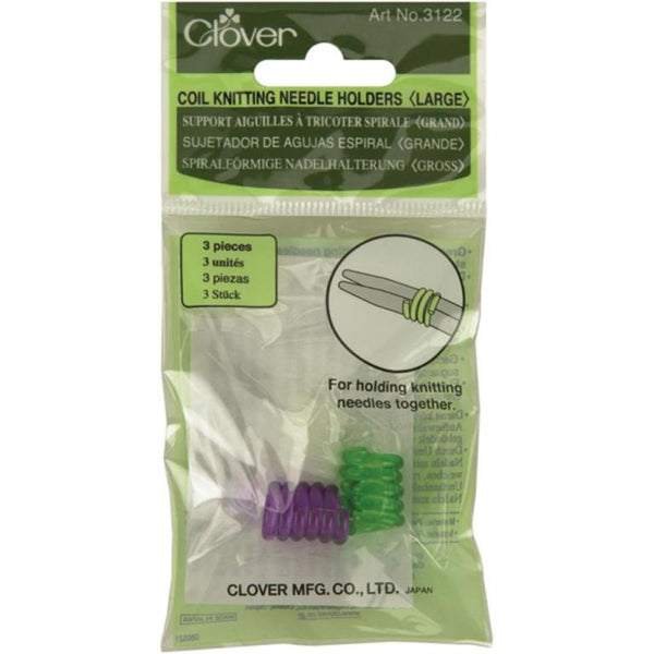 Clover Coil Knitting Needle Holders (Large) - #3122 - 3pcs