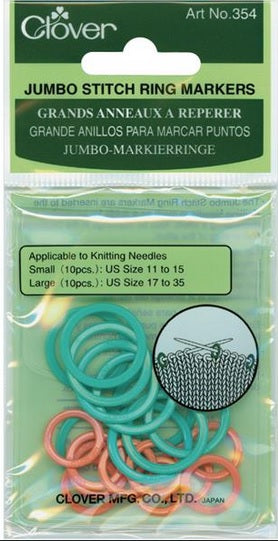Clover Jumbo Ring Stitch Markers - #354