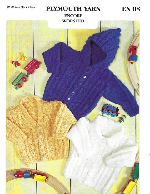 Child's Cardigan Sweater Pattern #EN-08 by Plymouth Yarn