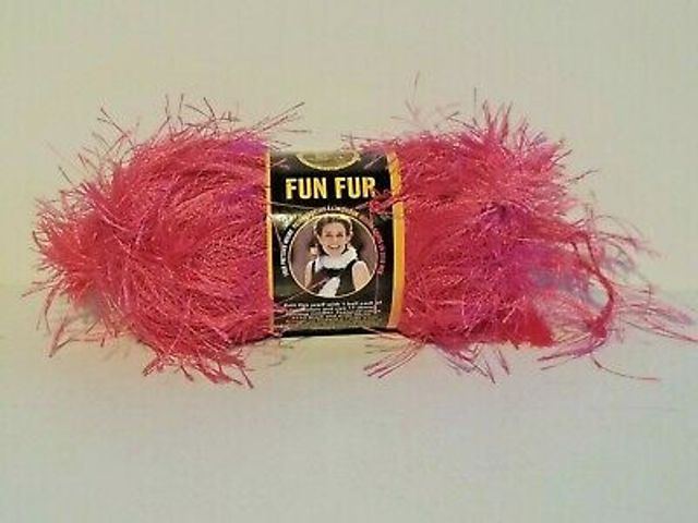 Lot of 2 Lion Brand Fun Fur Eyelash Yarn - or Wendy Racy Lady