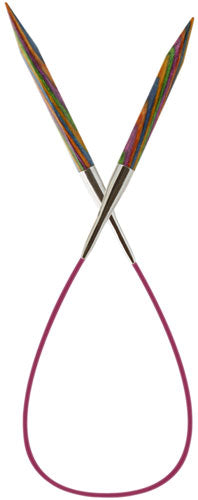 Rainbow Wood Fixed 32" Circular Knitting Needles