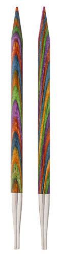 Knit Picks Interchangeable Rainbow Wood Circular Knitting Needle Tips