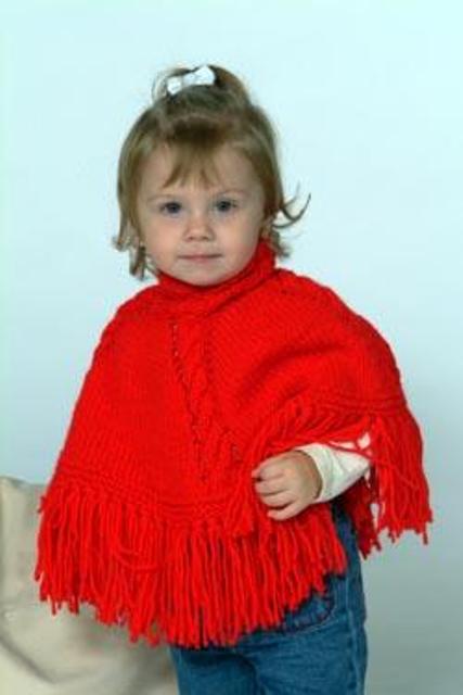 Baby Poncho Pattern #P-459 by Plymouth Yarn